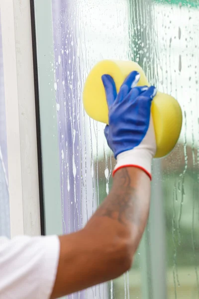 Glass cleaning — Stock Photo, Image