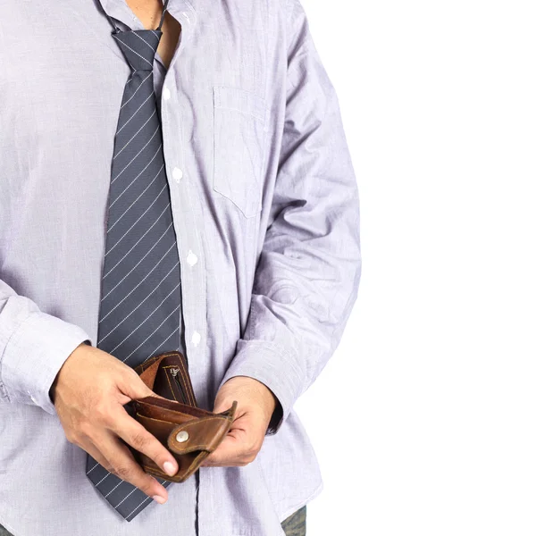 Man and empty pocket — Stock Photo, Image