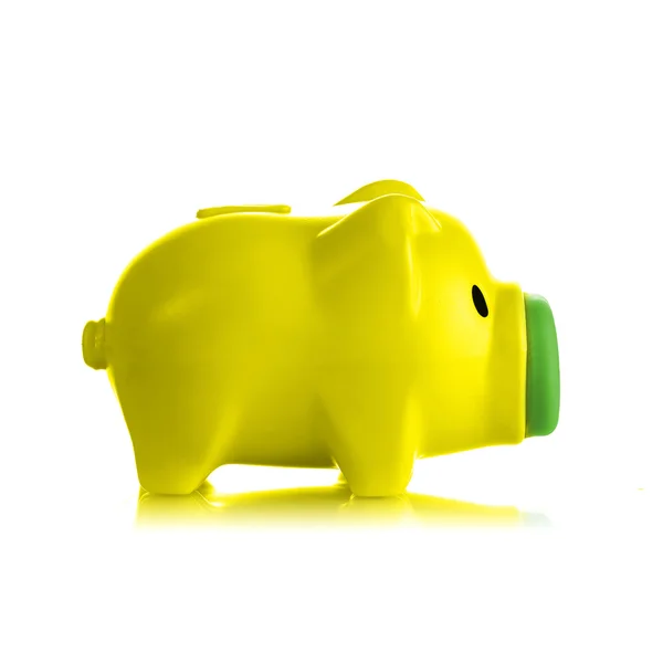 Yellow piggy bank — Stock Photo, Image