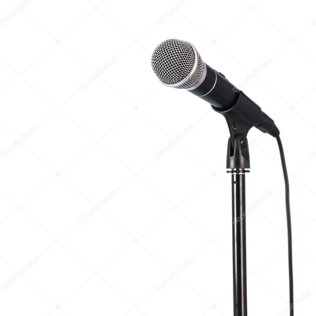 Microphone on stand