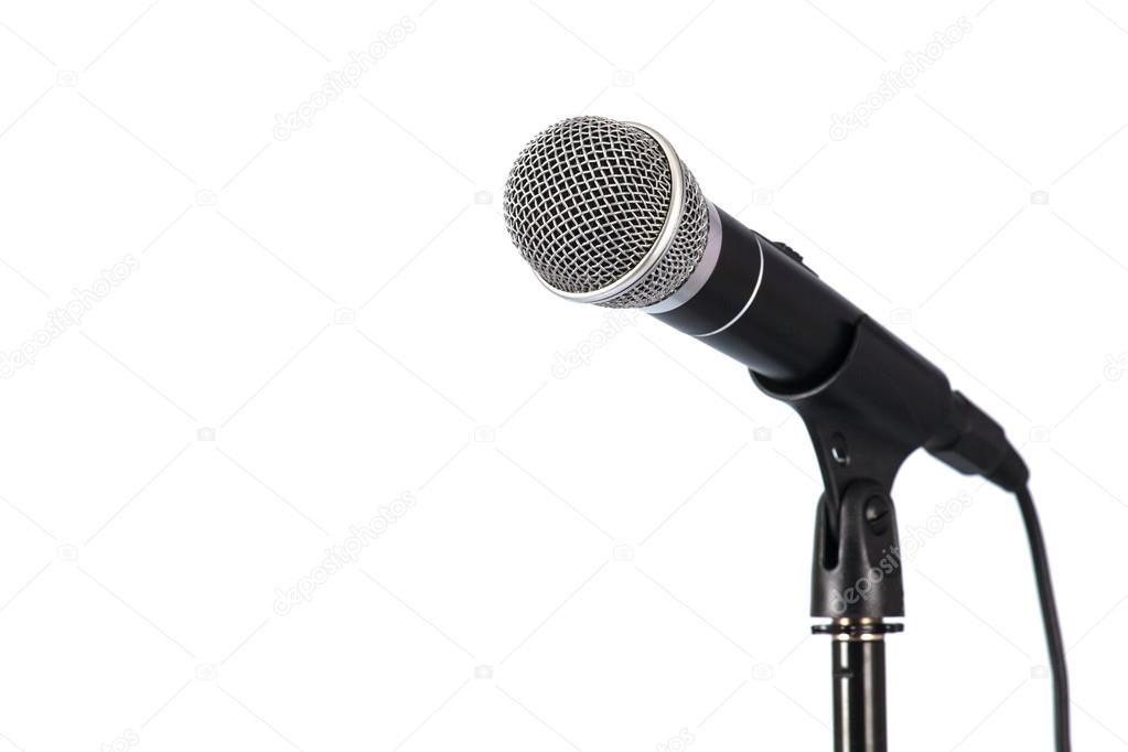 Microphone on stand