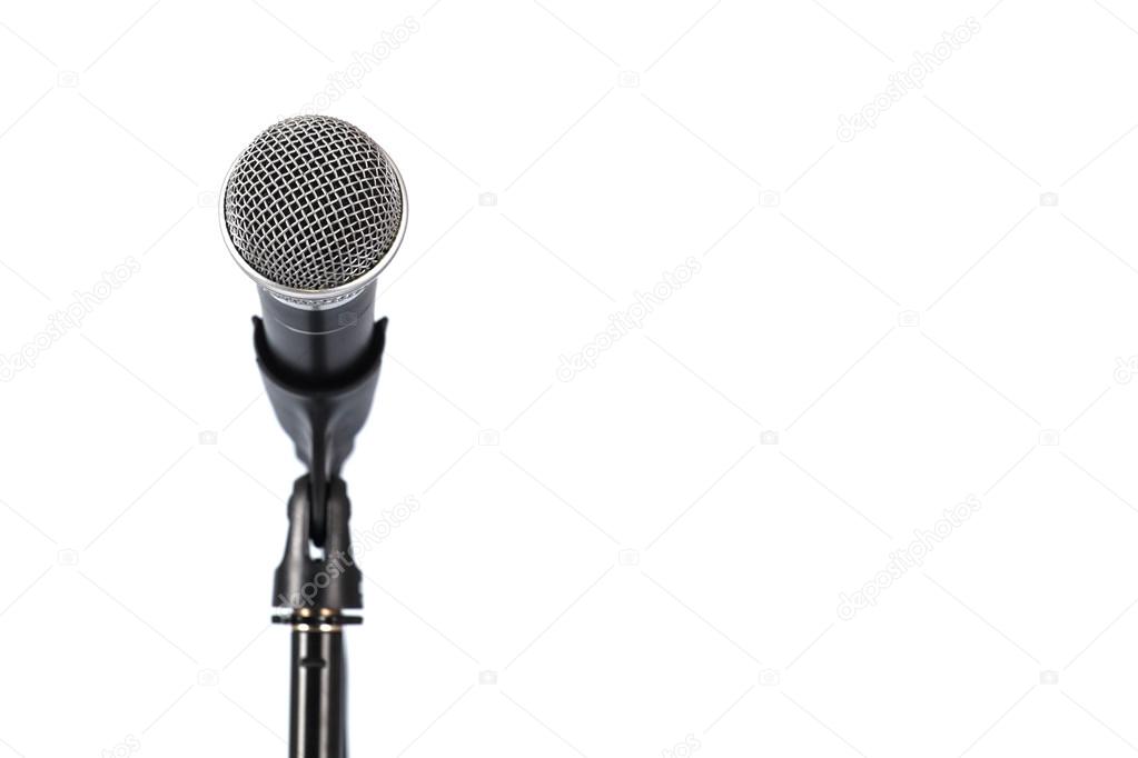 Microphone on stand