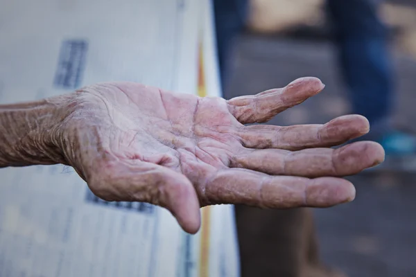 Hand of an old man