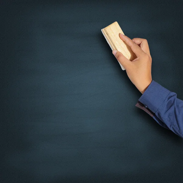 Cleaning a blackboard — Stock Photo, Image