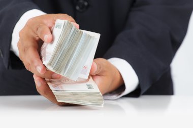 para büyük miktarda ile işadamı