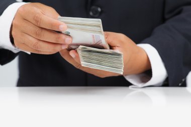 para büyük miktarda ile işadamı