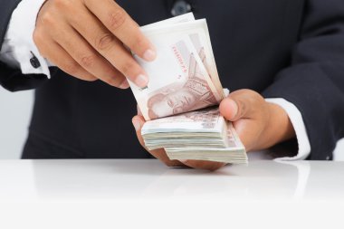 para büyük miktarda ile işadamı