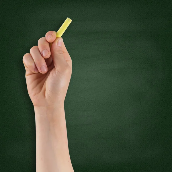 Hand writing with chalk — Stock Photo, Image