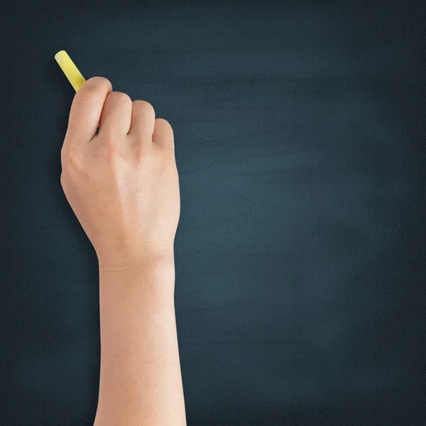 Hand writing with chalk — Stock Photo, Image