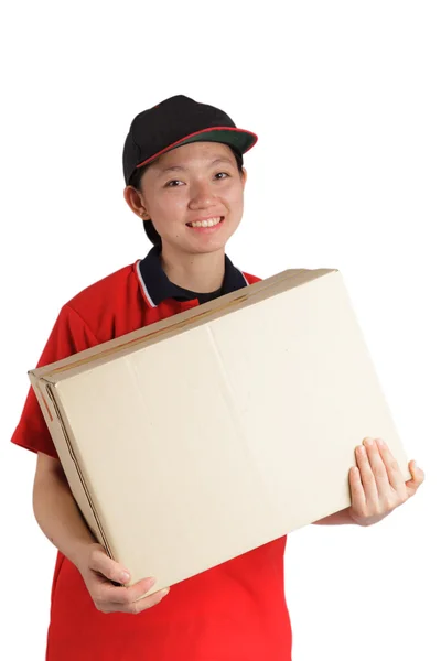 Professional Delivery woman — Stock Photo, Image