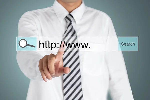 Zakenman, Internet concept — Stockfoto