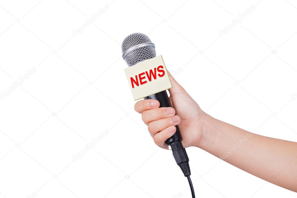 Journalist With Microphone