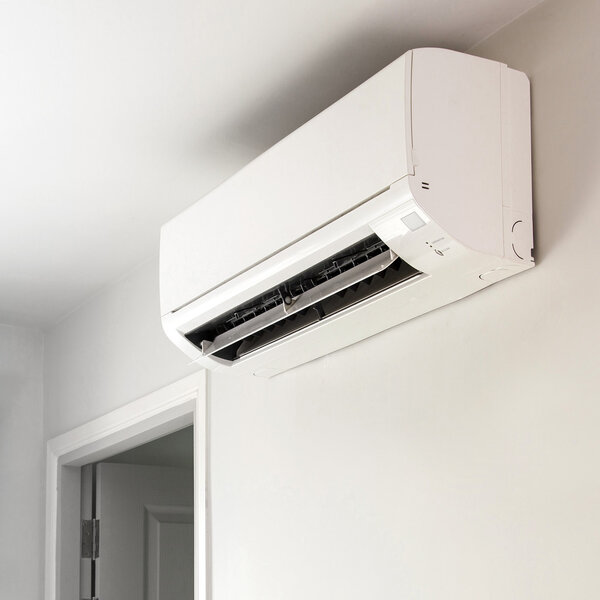  Air conditioner on wall background 