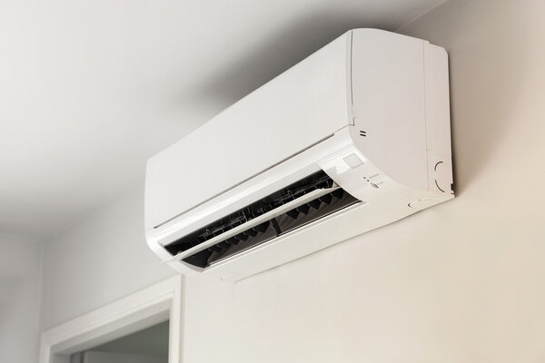  Air conditioner on wall background 