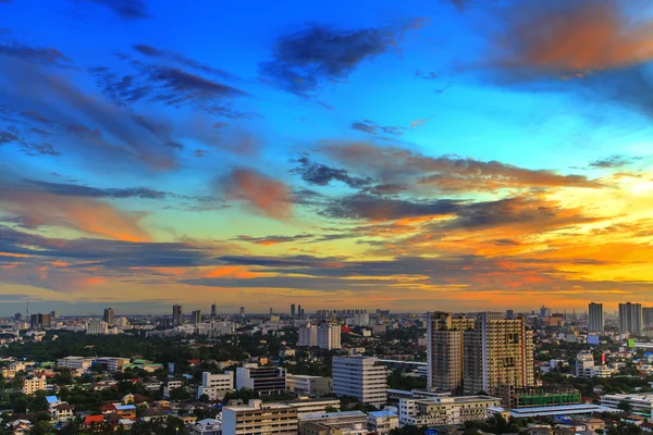 Bangkok Tayland manzarası ile havadan görünümü — Stok fotoğraf