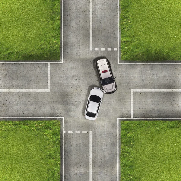 Vista aerea sulla strada e l'autostrada — Foto Stock