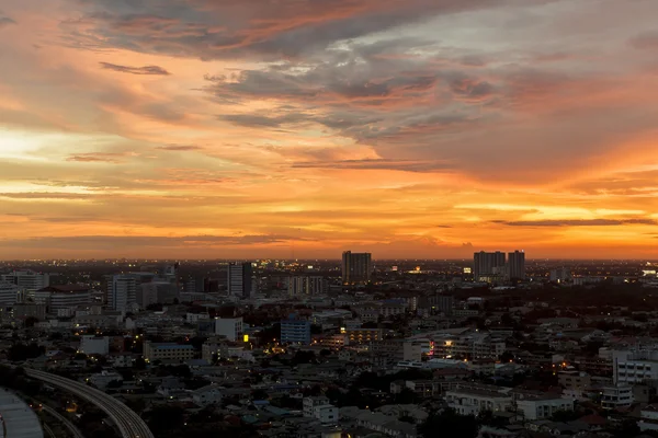 Překrásný západ slunce v Bangkok Thajsko — Stock fotografie