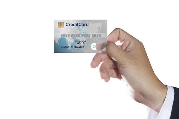 Hand holding credit card — Stock Photo, Image