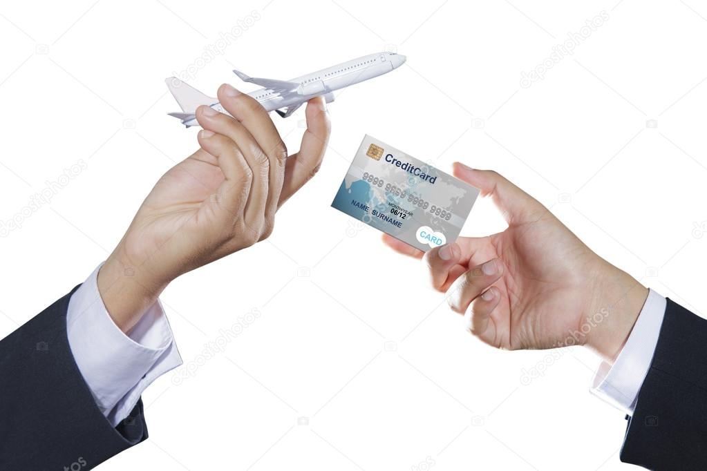 Airplane and credit card