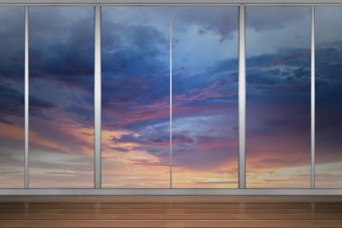 Modern ofis içinde pencere eşiği