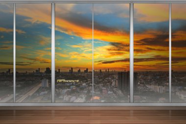 Modern ofis içinde pencere eşiği