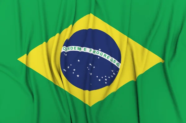 Bandeira de tecido do Brasil — Fotografia de Stock