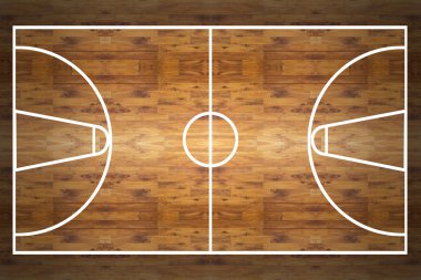 Parke basketbol mahkeme havadan görünümü