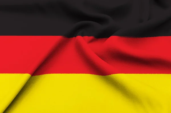 Almanya bayrağı kumaş — Stok fotoğraf