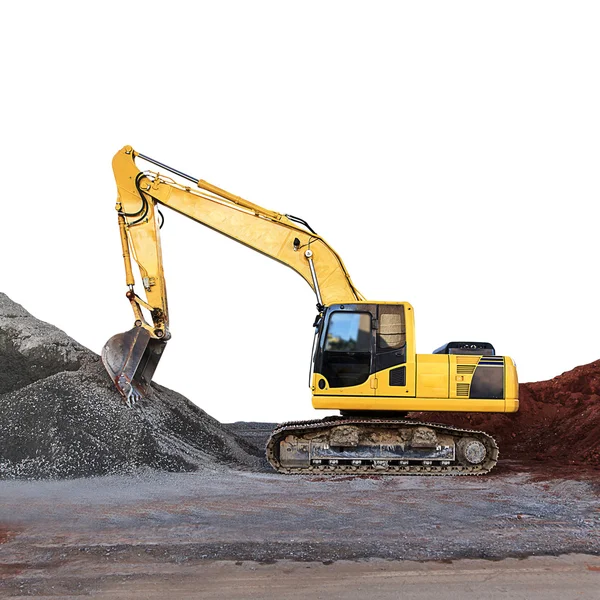 Excavadora trabajando un exterior — Foto de Stock