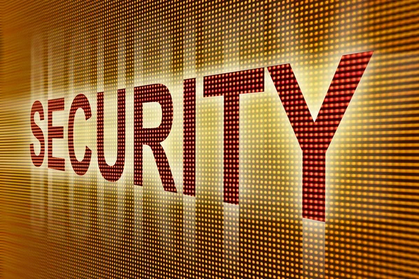 Security on led screen — Stock Photo, Image