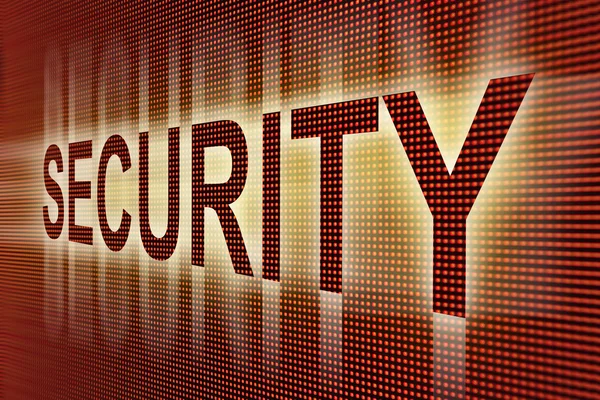Security on led screen — Stock Photo, Image