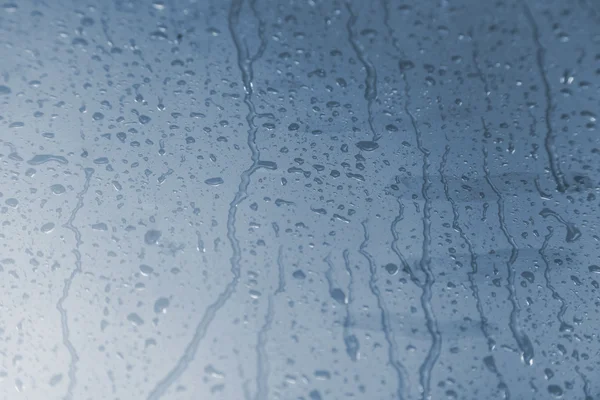 Gotas de lluvia sobre vidrio Textura de fondo — Foto de Stock