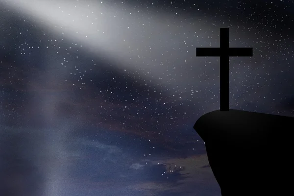 रात के आकाश में बुद्ध प्रतिमा का सिल्हूट अमूर्त पृष्ठभूमि — स्टॉक फ़ोटो, इमेज