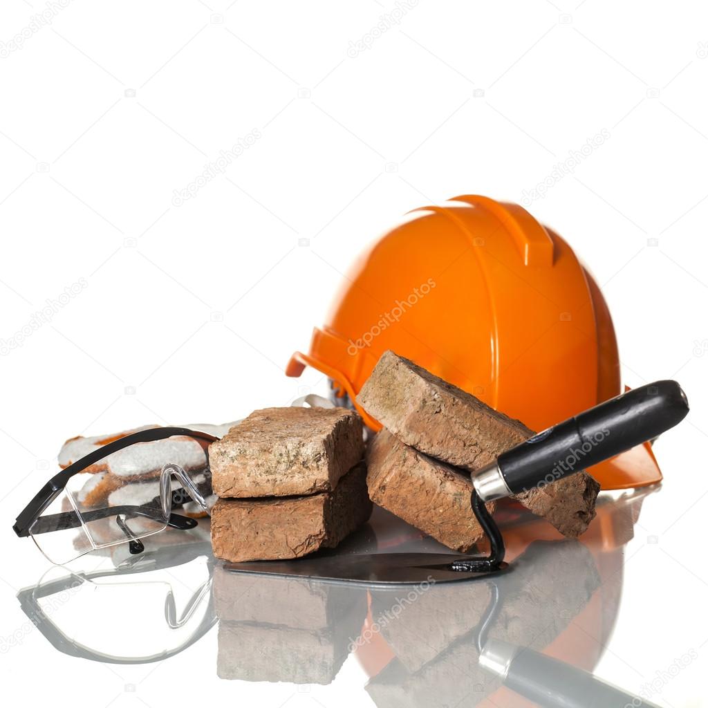 Construction Tools on white background