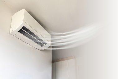Air conditioner on wall background clipart