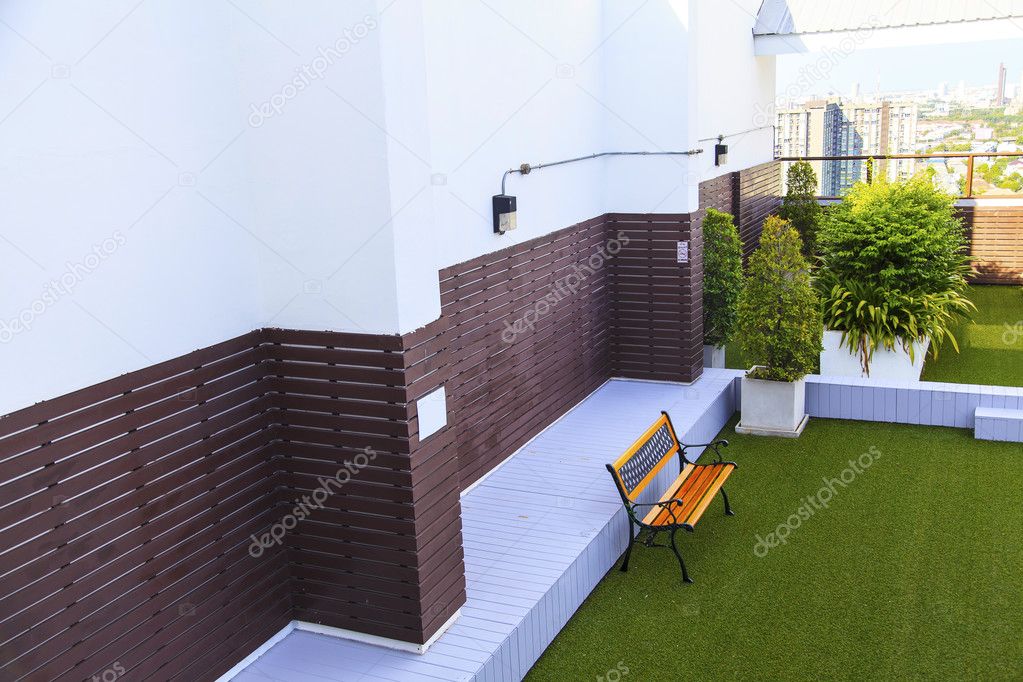 Roof top garden on the condominium