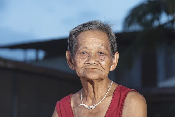 Smiling elderly people in thailand — Stock Photo, Image