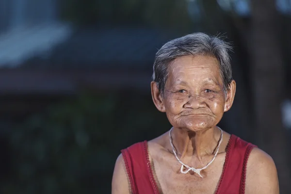 Smiling elderly people in thailand — Stock Photo, Image