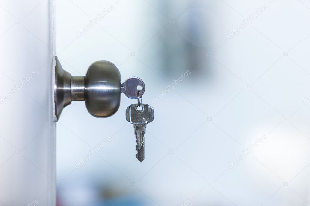 Open door with keys