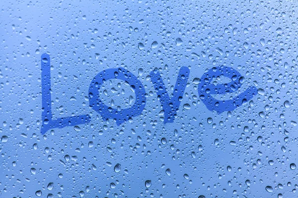 Love concept on glass surface — Stock Photo, Image