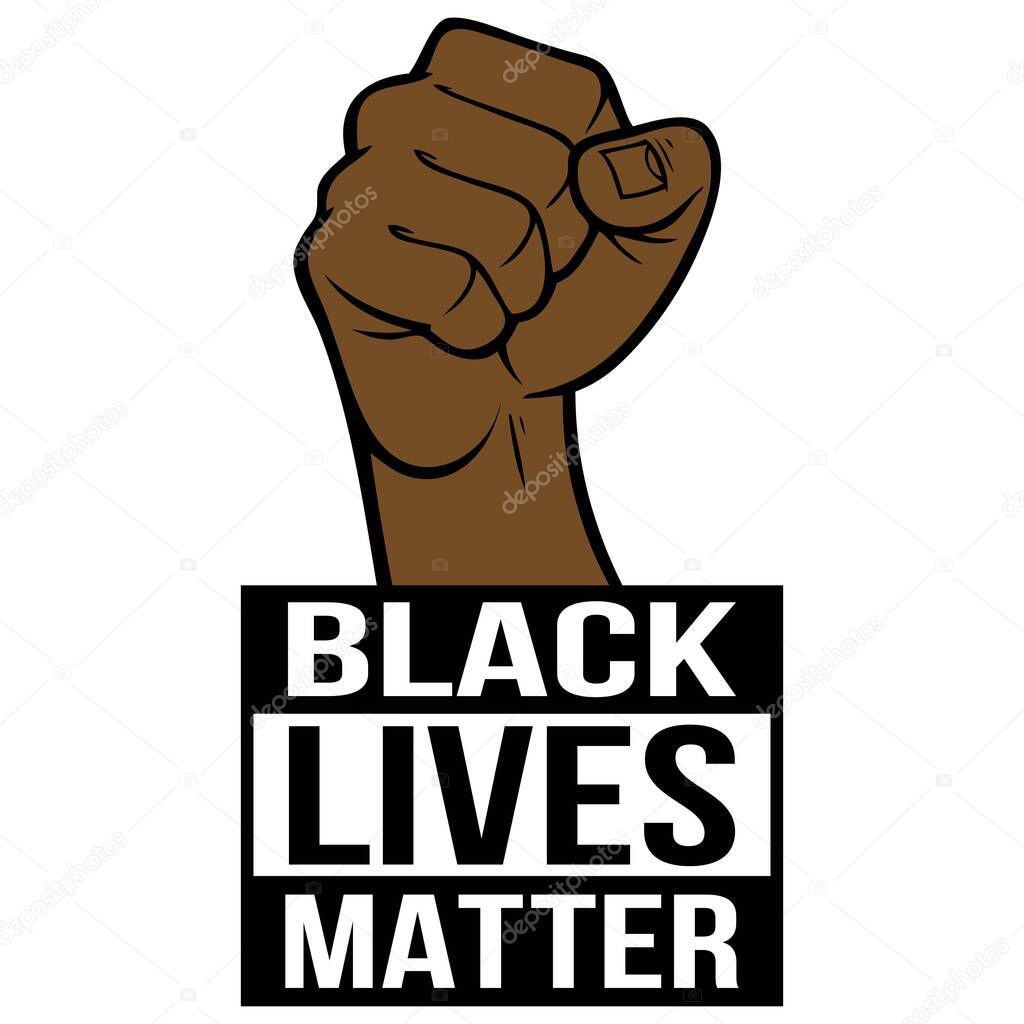 Black Lives Matter - A cartoon illustration of a Black Lives Matter concept.