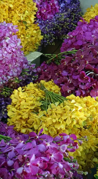 Mercado de flores Pak Khlong Talat — Fotografia de Stock