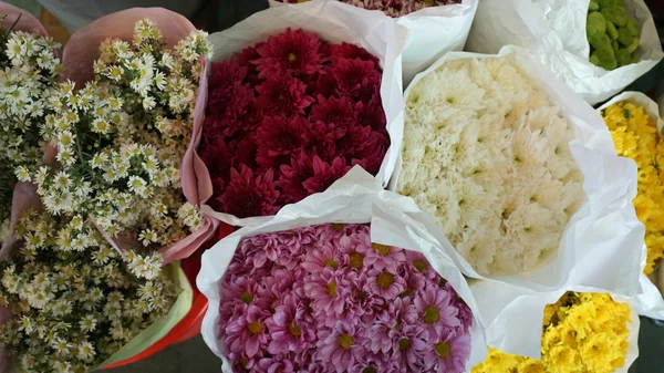 Pak Khlong Talat květinový trh — Stock fotografie