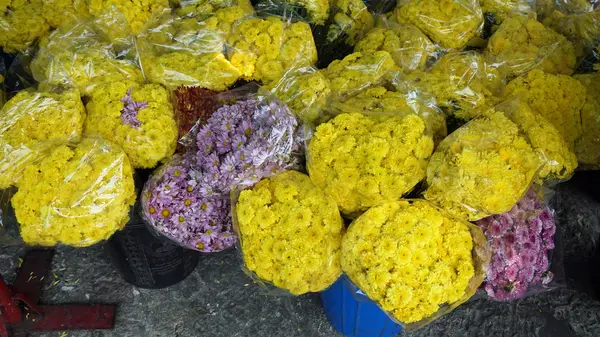 Pasar bunga Pak Khlong Talat — Stok Foto