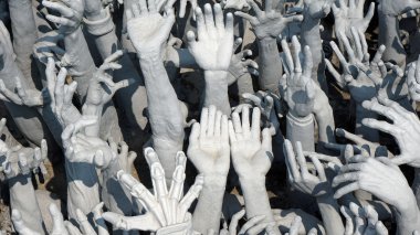 chiang mai Tayland yakınındaki Beyaz Tapınak 