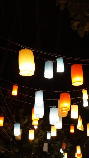 Colorful lanterns in thailand — Stock Photo, Image