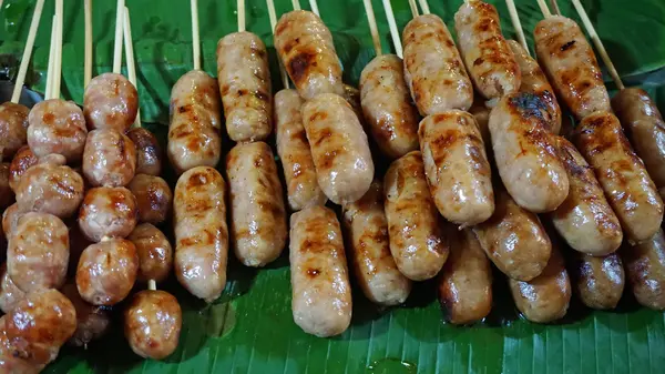 Gegrilltes Fleisch in Thailand — Stockfoto