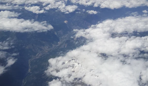 Blick aus dem Flugzeug — Stockfoto