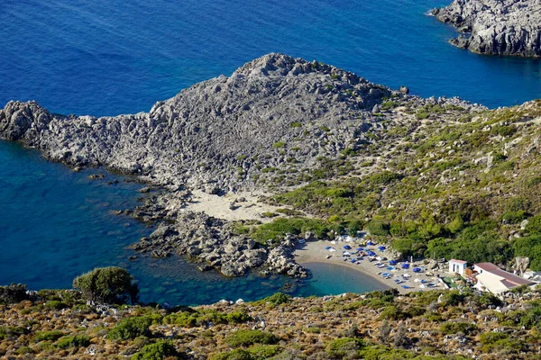 Přírodní Zátoka Ladiko Ostrově Rhodos Řečtině — Stock fotografie