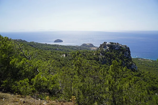 Costa Salvaje Isla Rhodes Grecia — Foto de Stock